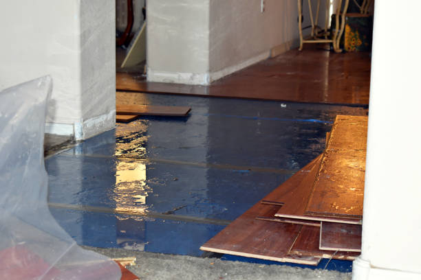 Professional Water Damage Restoration technician working in Weston, WI